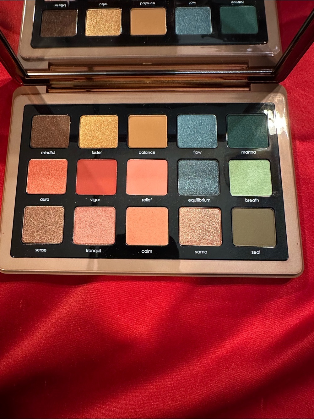 Natasha Denona Eyeshadow Palette — Coral, Green, Blue & Gold Shades